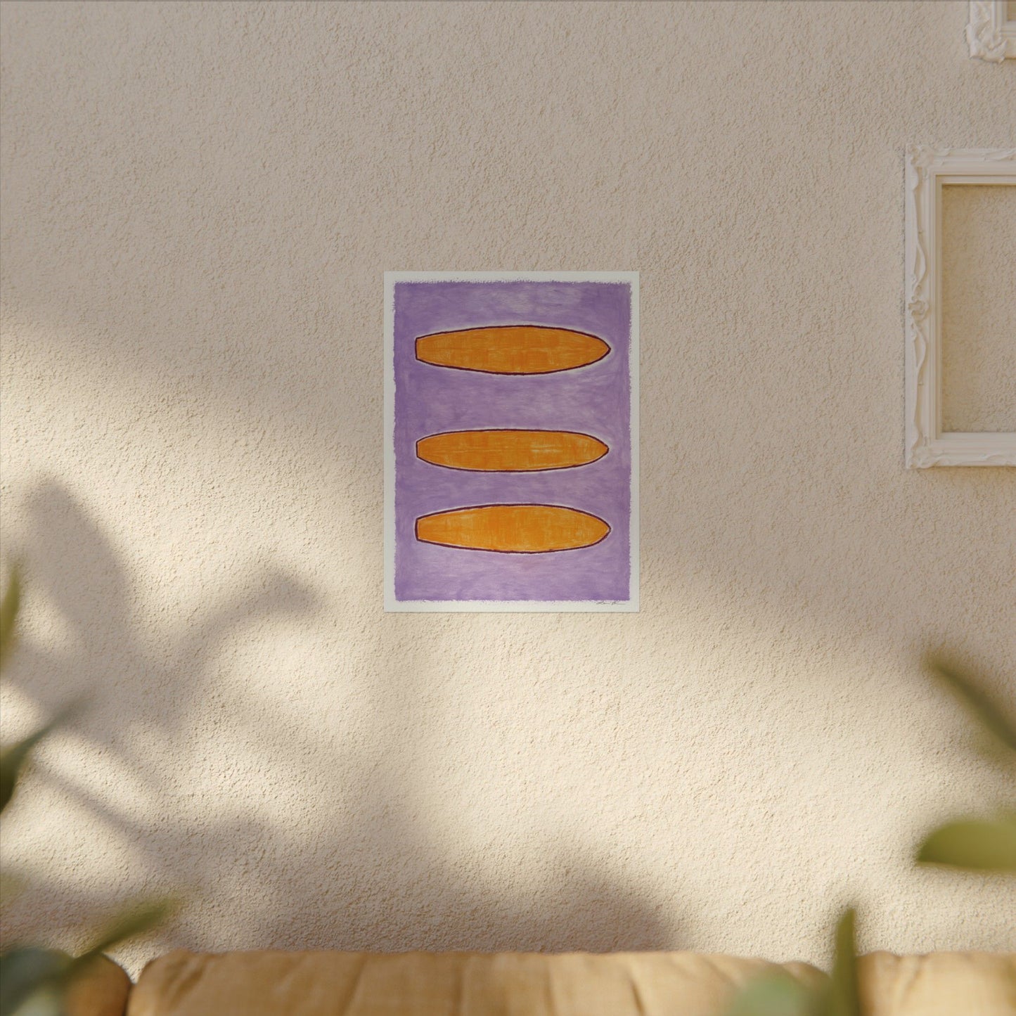 Three Horizontal Surf Boards Print 12x16" and 22"x30" by Lori Brunner