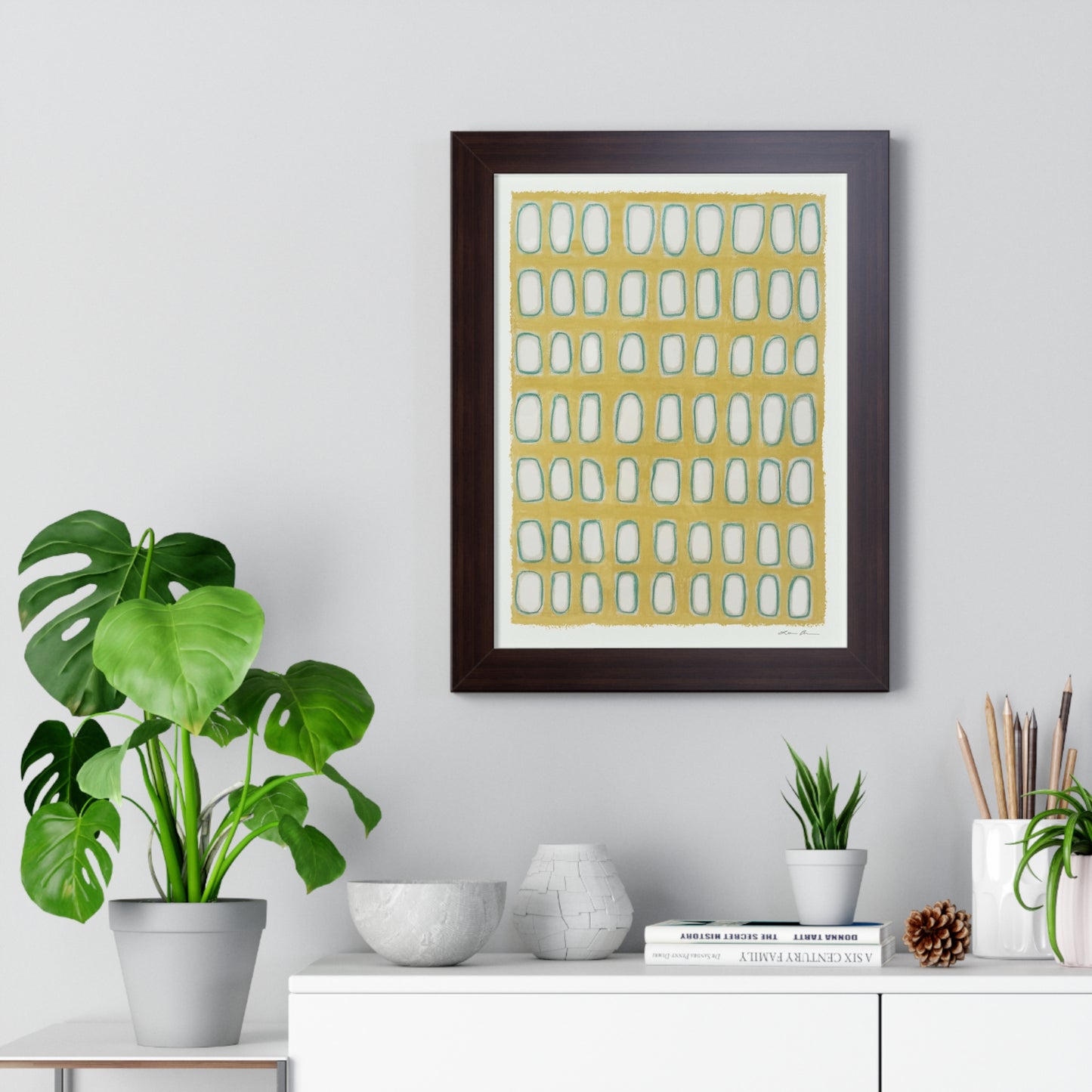 Framed Print by Lori Brunner Art | 'Yellow Windows', 12"x16" and 16"x20" - Three frame choices