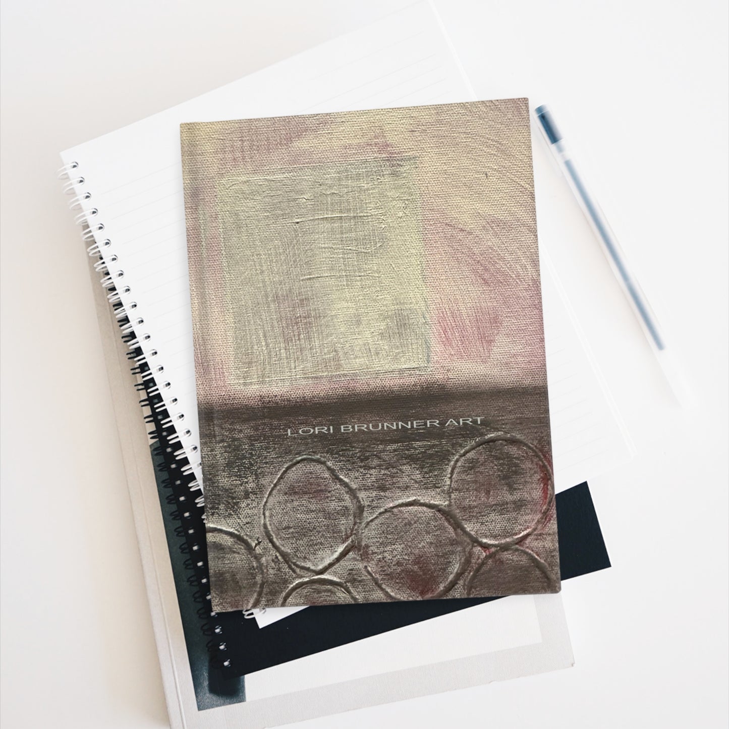 Journal - With artful cover (Gray Bubbles) by Lori Brunner Art - blank pages inside