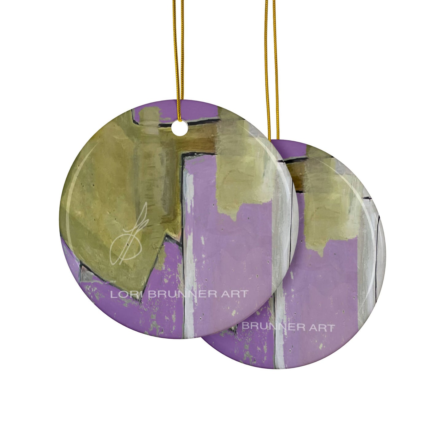 Ceramic Ornament | Lavender Field by Lori Brunner Art