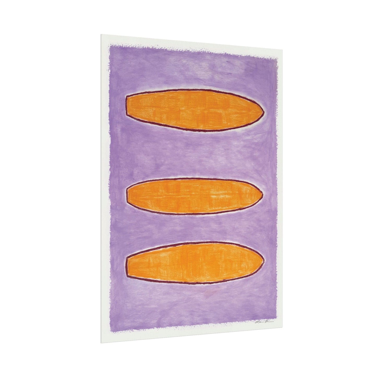 Three Horizontal Surf Boards Print 12x16" and 22"x30" by Lori Brunner