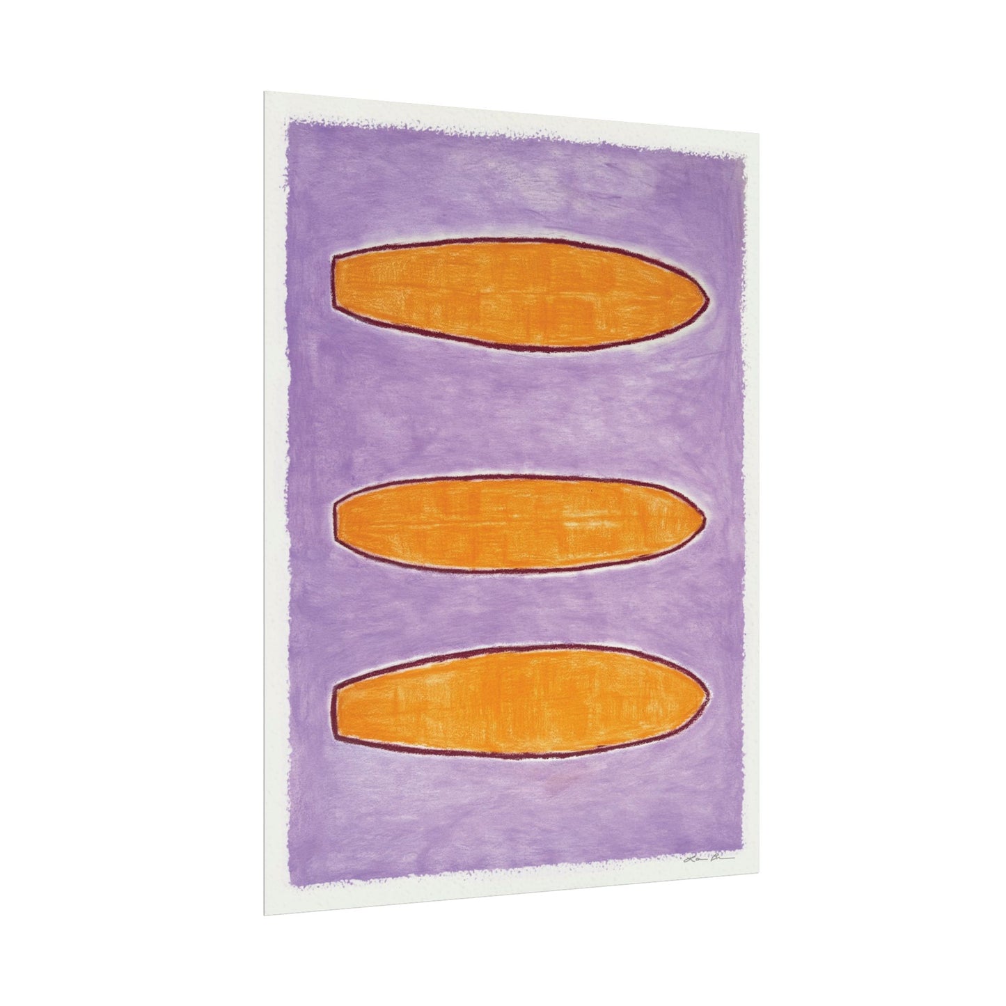 Three Horizontal Surf Boards Print 12x16" and 22"x30" by Lori Brunner