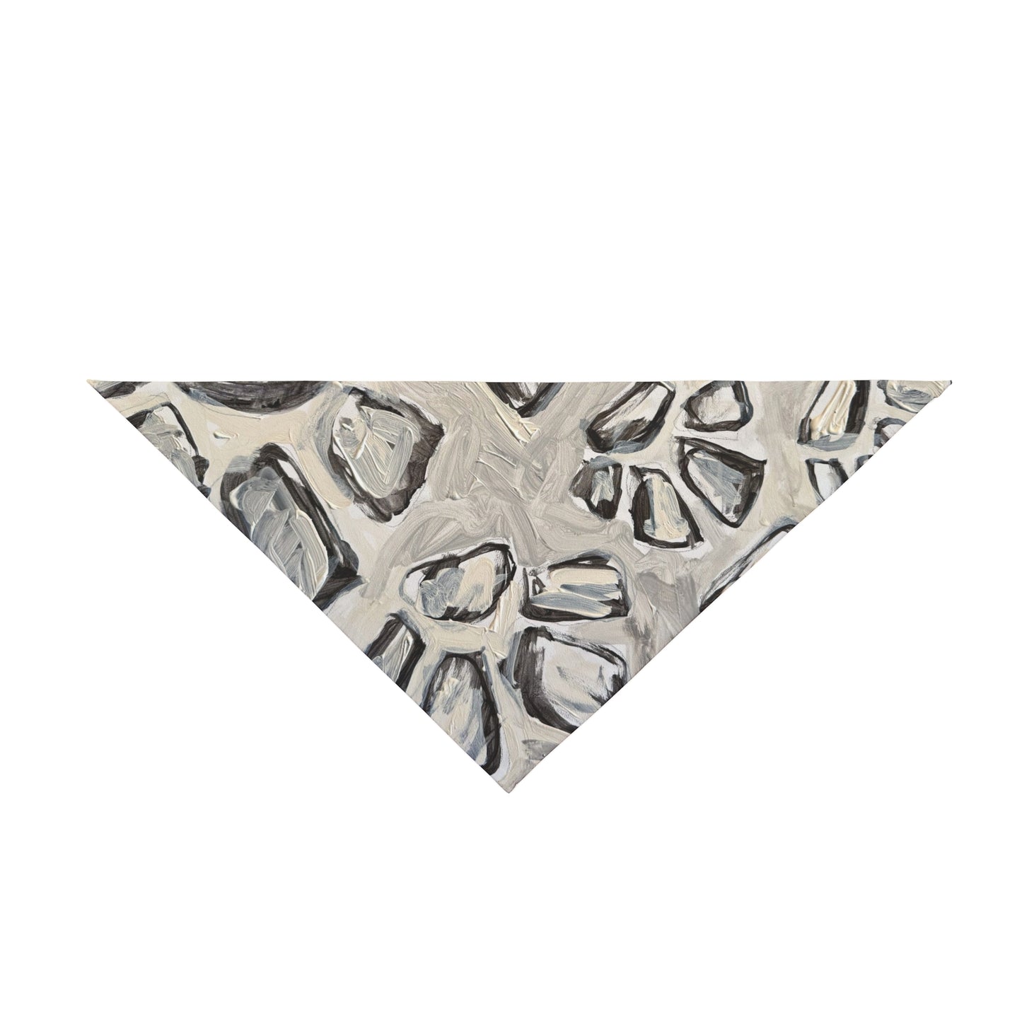 Artist-designed gray and black pet bandana by Lori Brunner Art