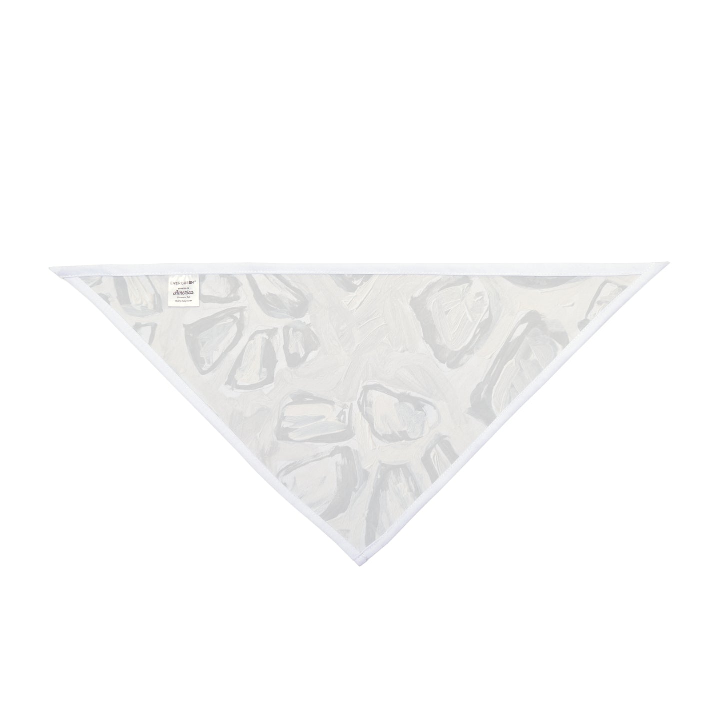 Artist-designed gray and black pet bandana--backside--by Lori Brunner Art