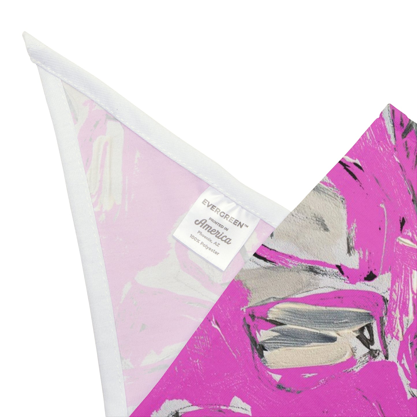 Artist-designed pink pet bandana by Lori Brunner Art