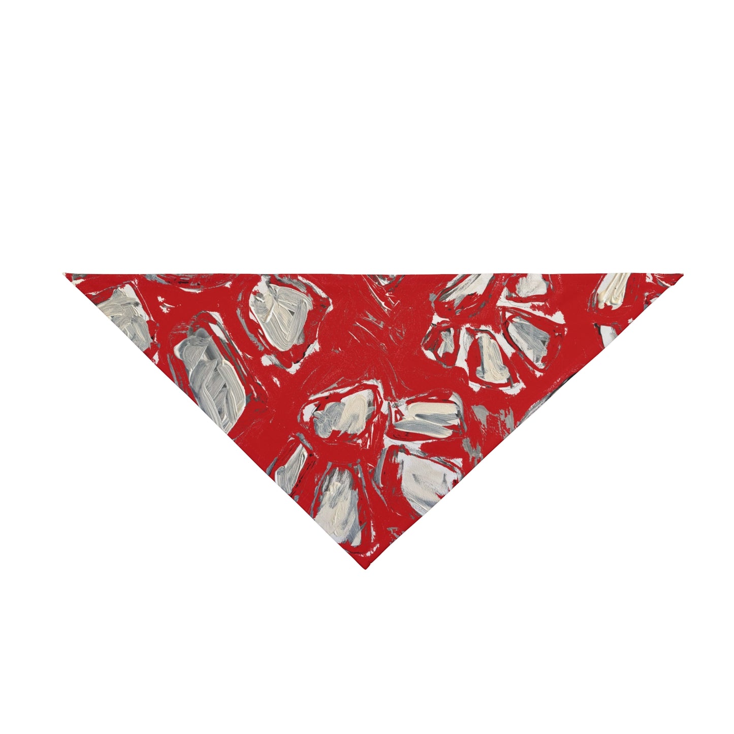 Pet apparel Artist-designed red pet bandana by Lori Brunner Art