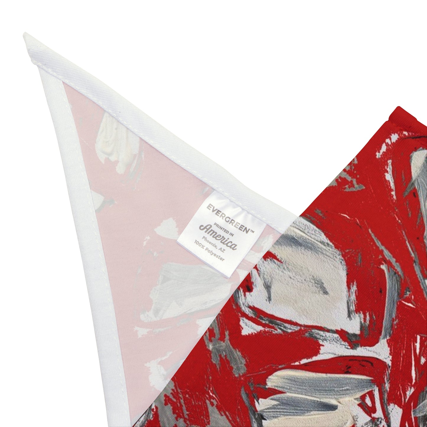 Pet apparel Artist-designed red pet bandana by Lori Brunner Art