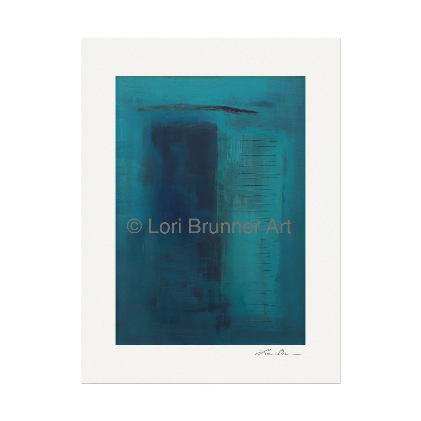 Print--'Teal No. 2' (flat)