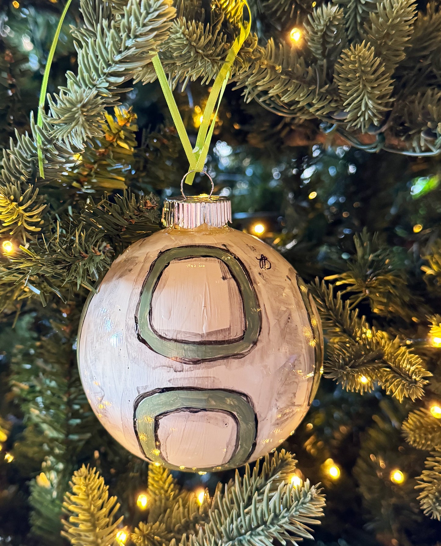 Holiday Ornament (holiday rings--sage)
