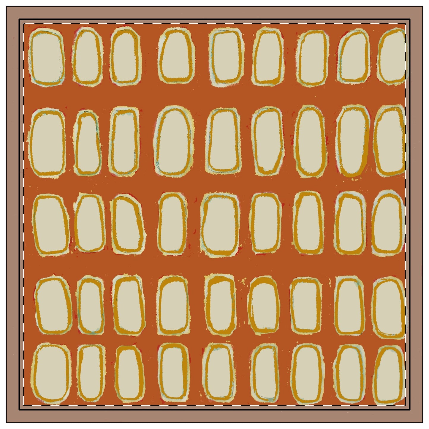 Modern Cloth Napkins Set of 4 | Pumpkin Spice by Lori Brunner Art