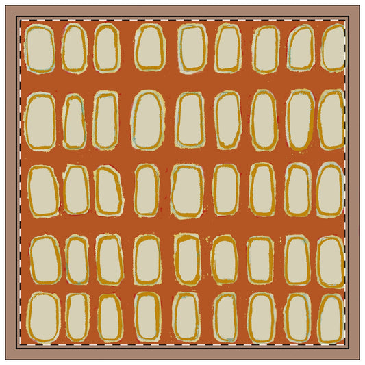 Modern Cloth Napkins Set of 4 | Pumpkin Spice by Lori Brunner Art