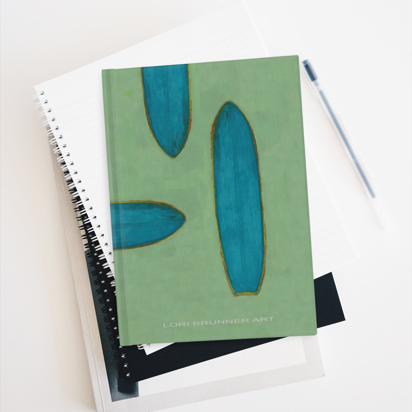 Journal - With artful cover (Sage Surfboards) by Lori Brunner Art - blank pages inside