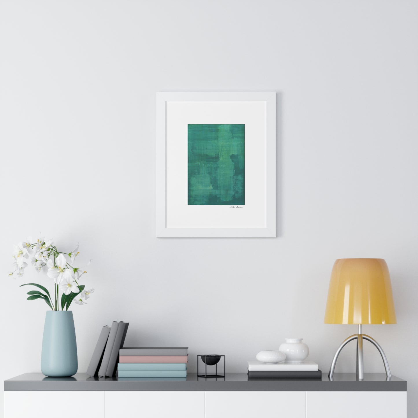 Framed Print by Lori Brunner Art | 'Emerald Rhapsody'  16"x20"