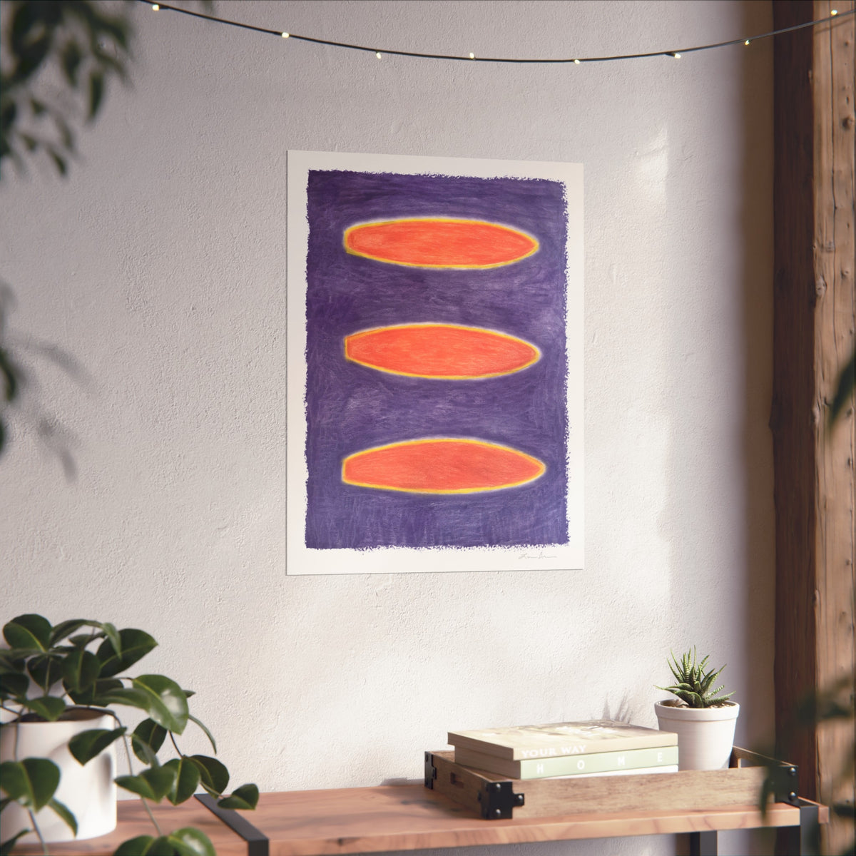 Purple & Orange Surfboards 18x24 by Lori Brunner--signed in plate