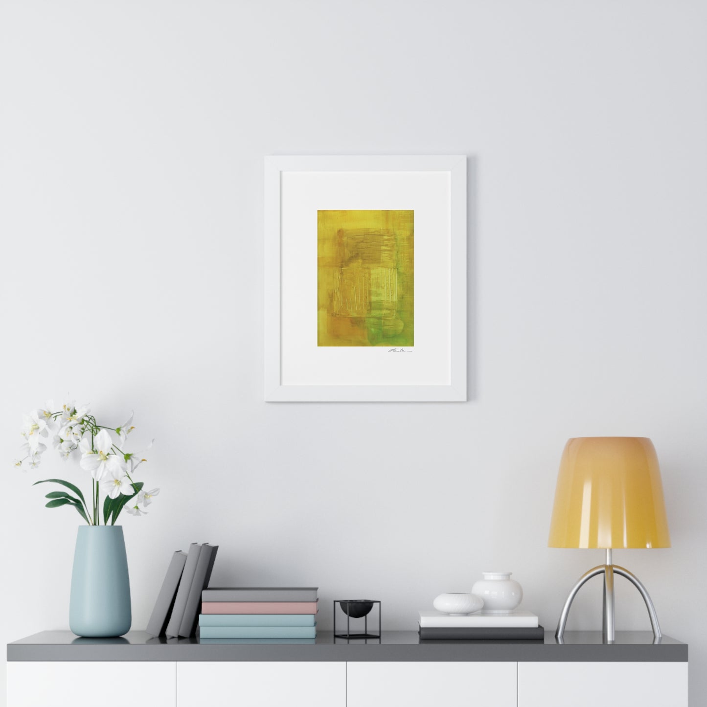 Framed Print by Lori Brunner Art | 'Lemon Poppy'  16"x20"