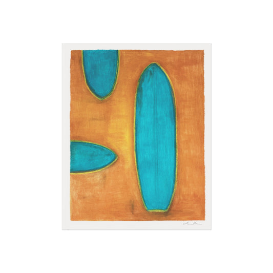 Blue & Orange Surfboards 16x20 by Lori Brunner--signed in plate