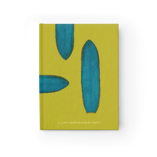 Journal - With artful cover (Yellow Surfboards) by Lori Brunner Art - blank pages inside