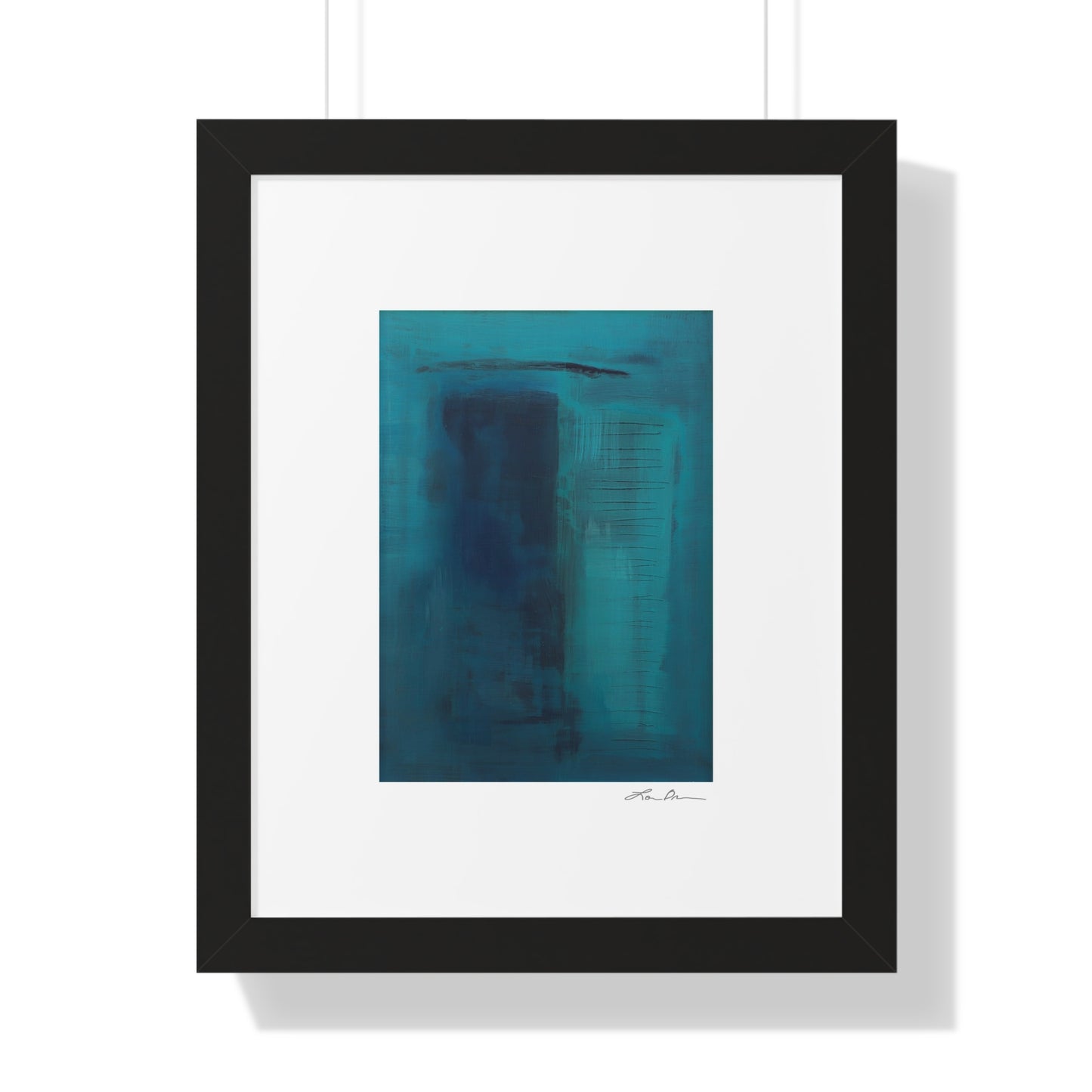 Framed Print by Lori Brunner Art | 'Ocean Teal'  16"x20"
