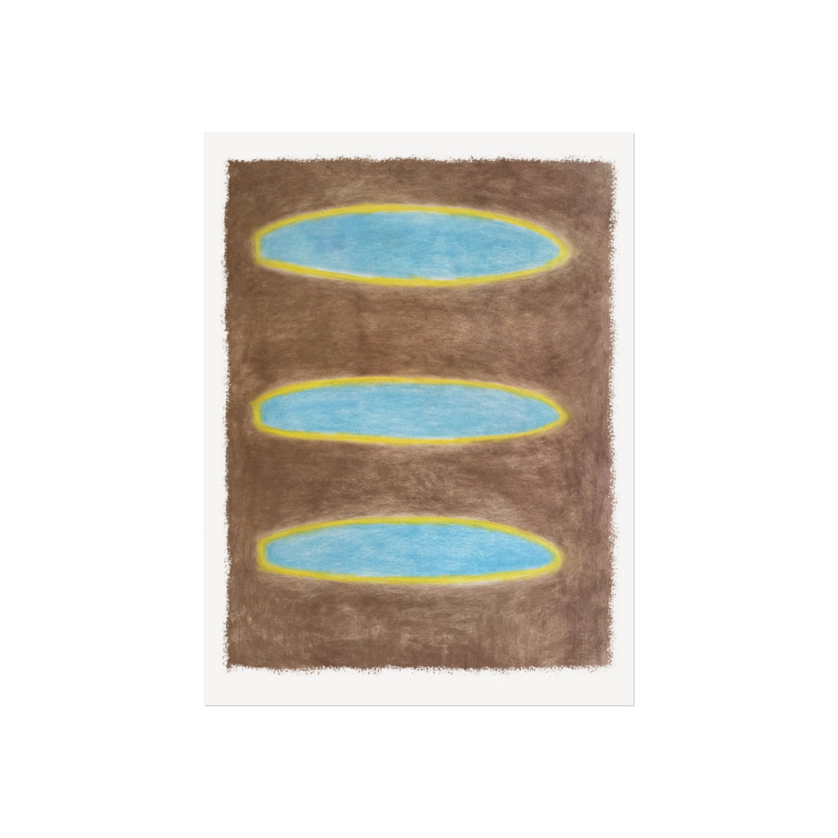 Brown & Aqua Surfboards 18" x 24" by Lori Brunner (signed in plate)