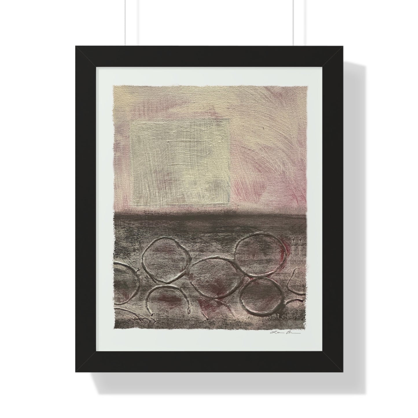 Framed Print by Lori Brunner Art | 'Gray Bubbles', 12"x16" and 16"x20" - Three frame choices