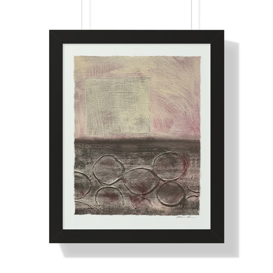 Framed Print by Lori Brunner Art | 'Gray Bubbles', 12"x16" and 16"x20" - Three frame choices