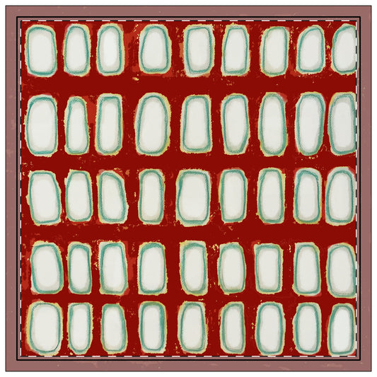 Modern Cloth Napkins Set of 4 | Cranberry Windows by Lori Brunner Art