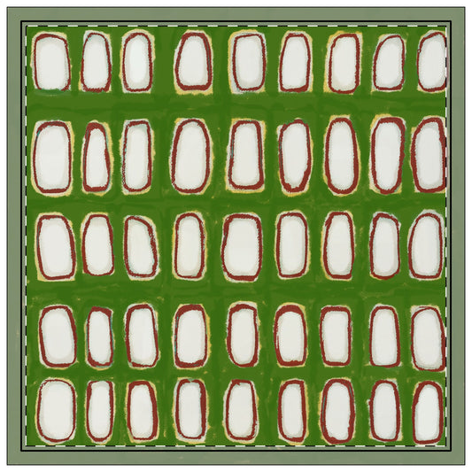 Modern Cloth Napkins Set of 4 | Olive Windows by Lori Brunner Art