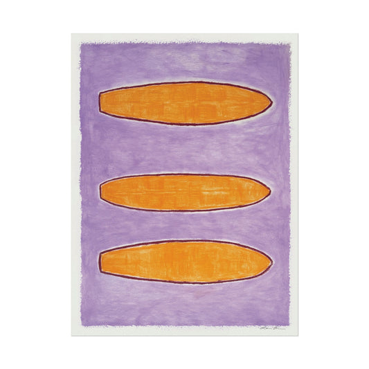Three Horizontal Surf Boards Print 12x16" and 22"x30" by Lori Brunner