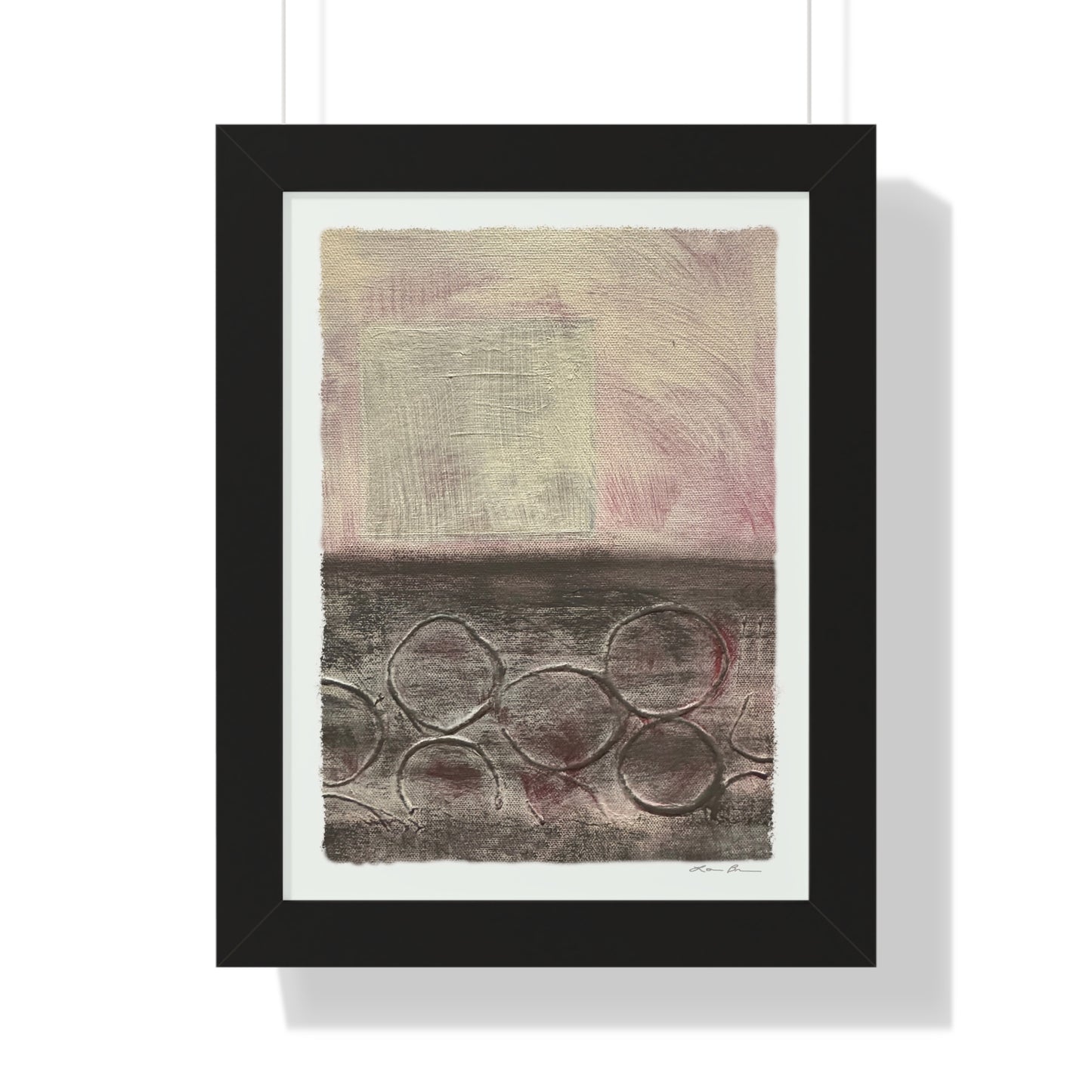 Framed Print by Lori Brunner Art | 'Gray Bubbles', 12"x16" and 16"x20" - Three frame choices