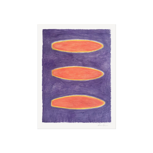 Orange & Dk Purple Surfboards--24" x 18"