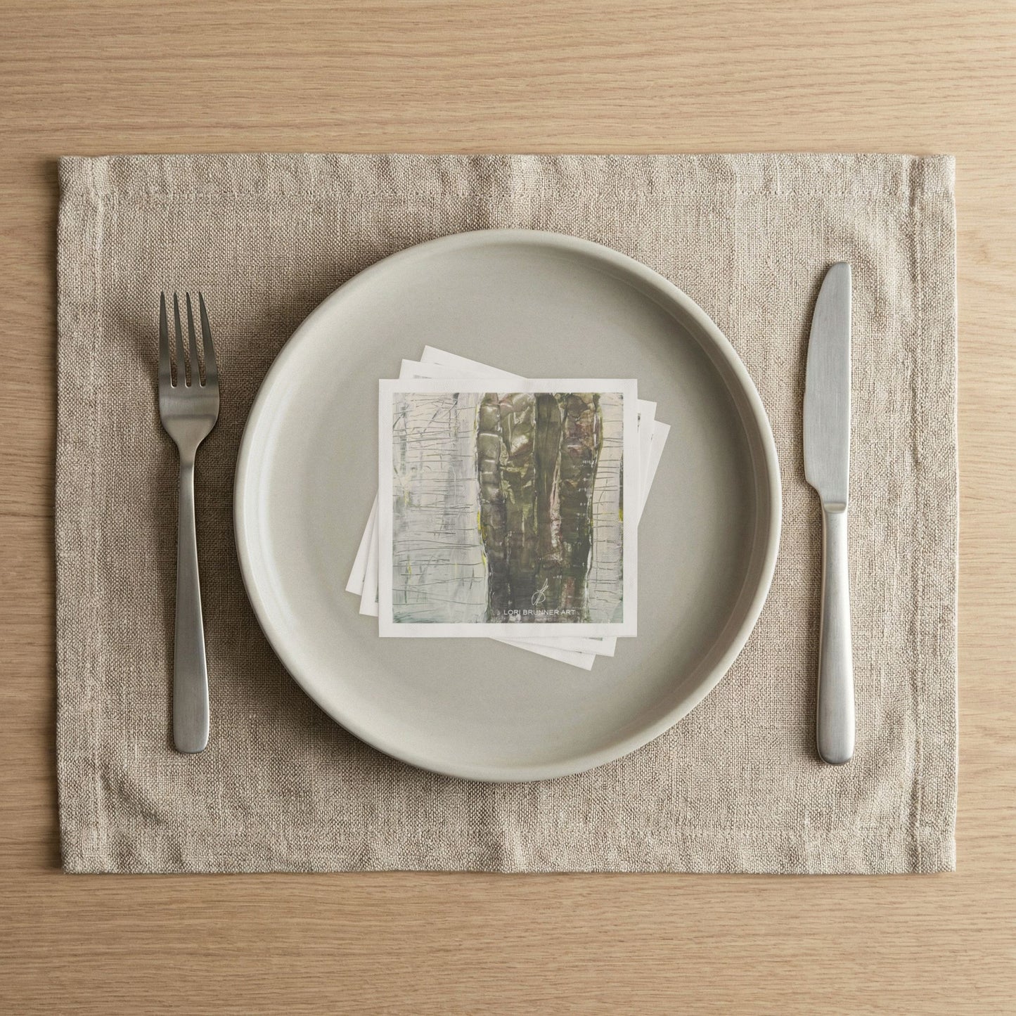 Artful Cocktail Napkins--Saguaro I