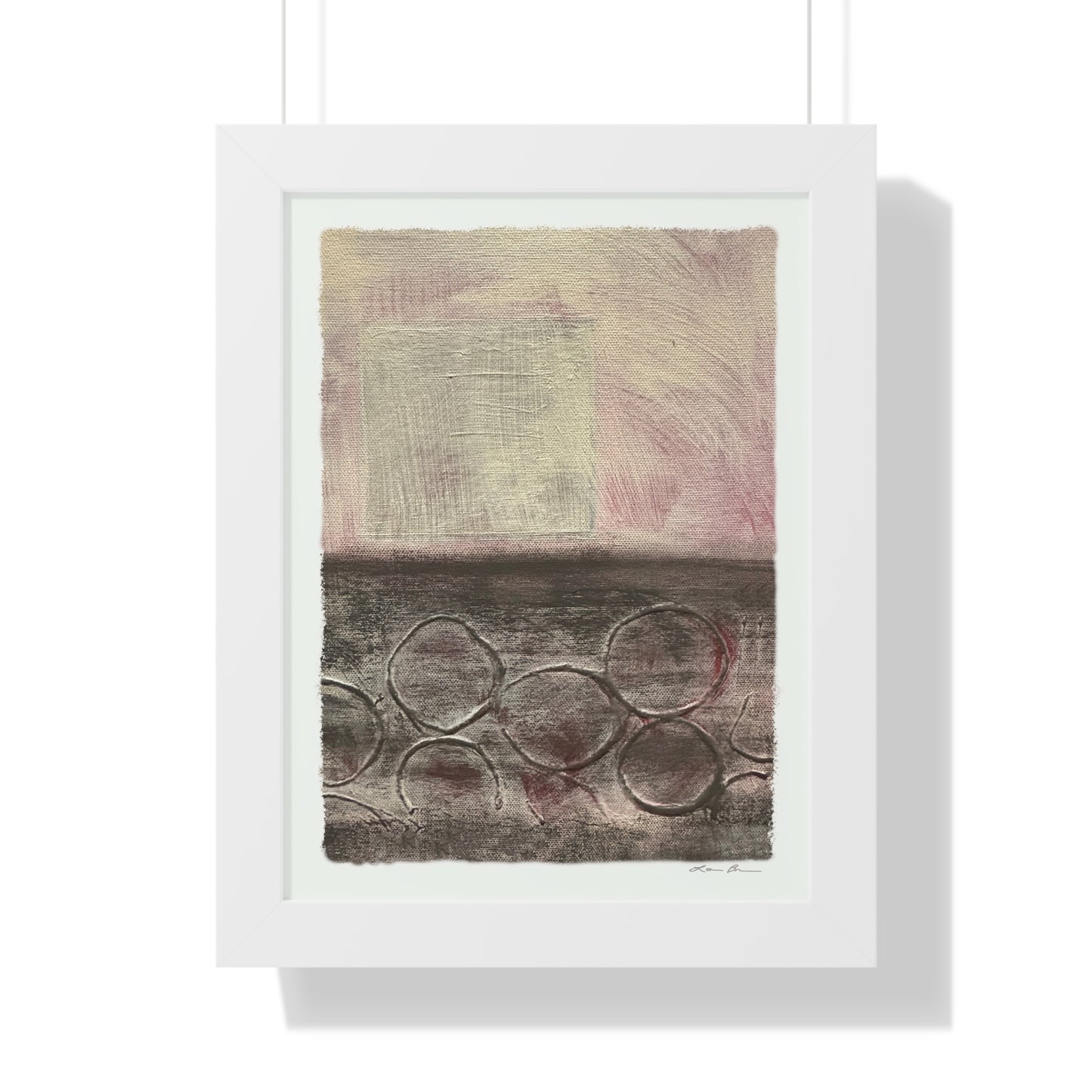 Framed Print by Lori Brunner Art | 'Gray Bubbles', 12"x16" and 16"x20" - Three frame choices