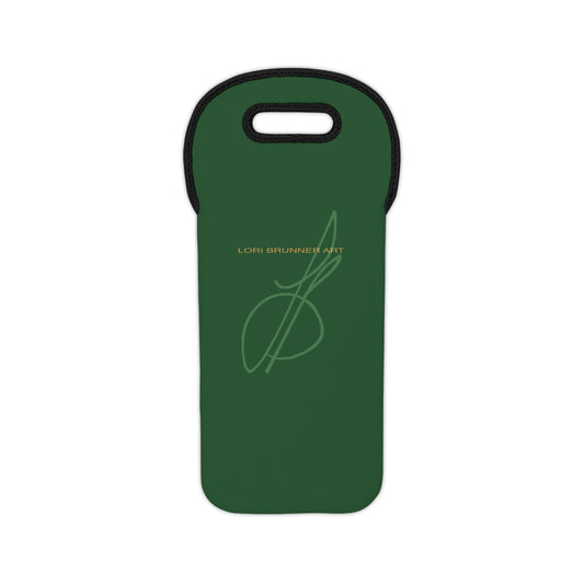 Wine Tote Bag (Dark Green) from Lori Brunner Art