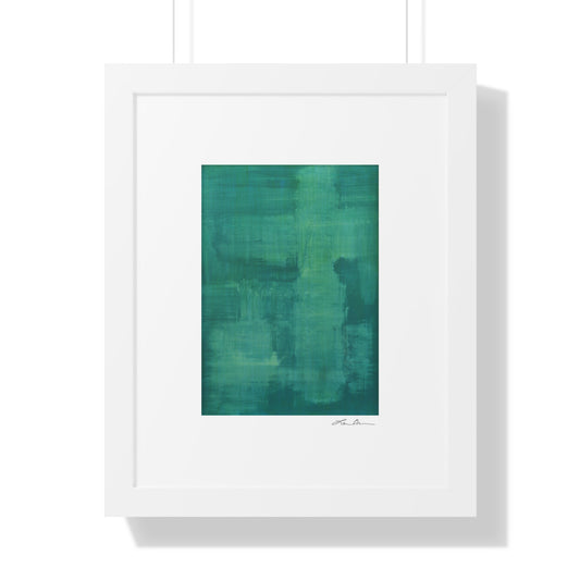 Framed Print by Lori Brunner Art | 'Emerald Rhapsody'  16"x20"