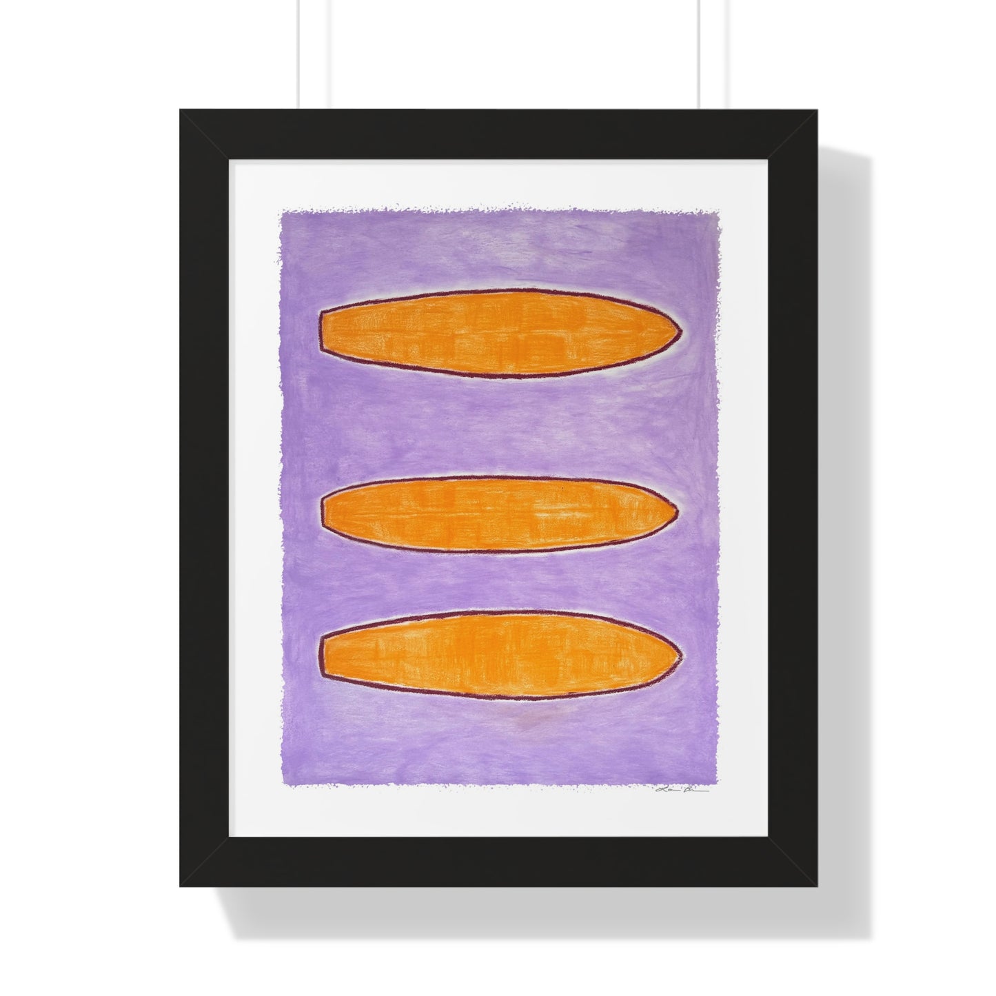 Framed Print by Lori Brunner Art | 'Purple Surfboards', 12"x16" and 16"x20"