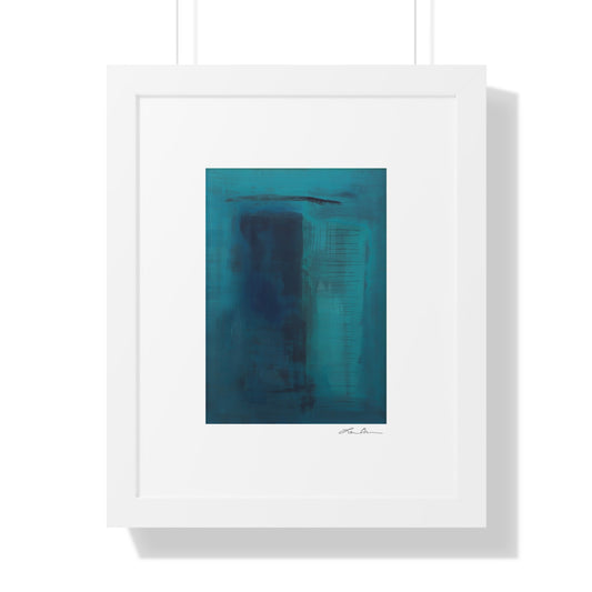 Framed Print by Lori Brunner Art | 'Ocean Teal'  16"x20"