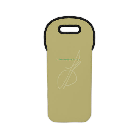 Wine Tote Bag (Light Mustard) from Lori Brunner Art