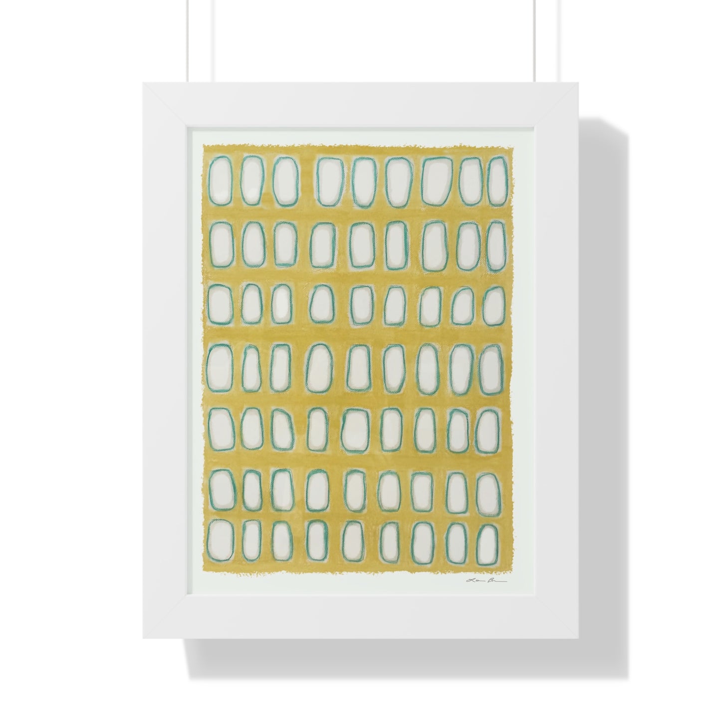 Framed Print by Lori Brunner Art | 'Yellow Windows', 12"x16" and 16"x20" - Three frame choices