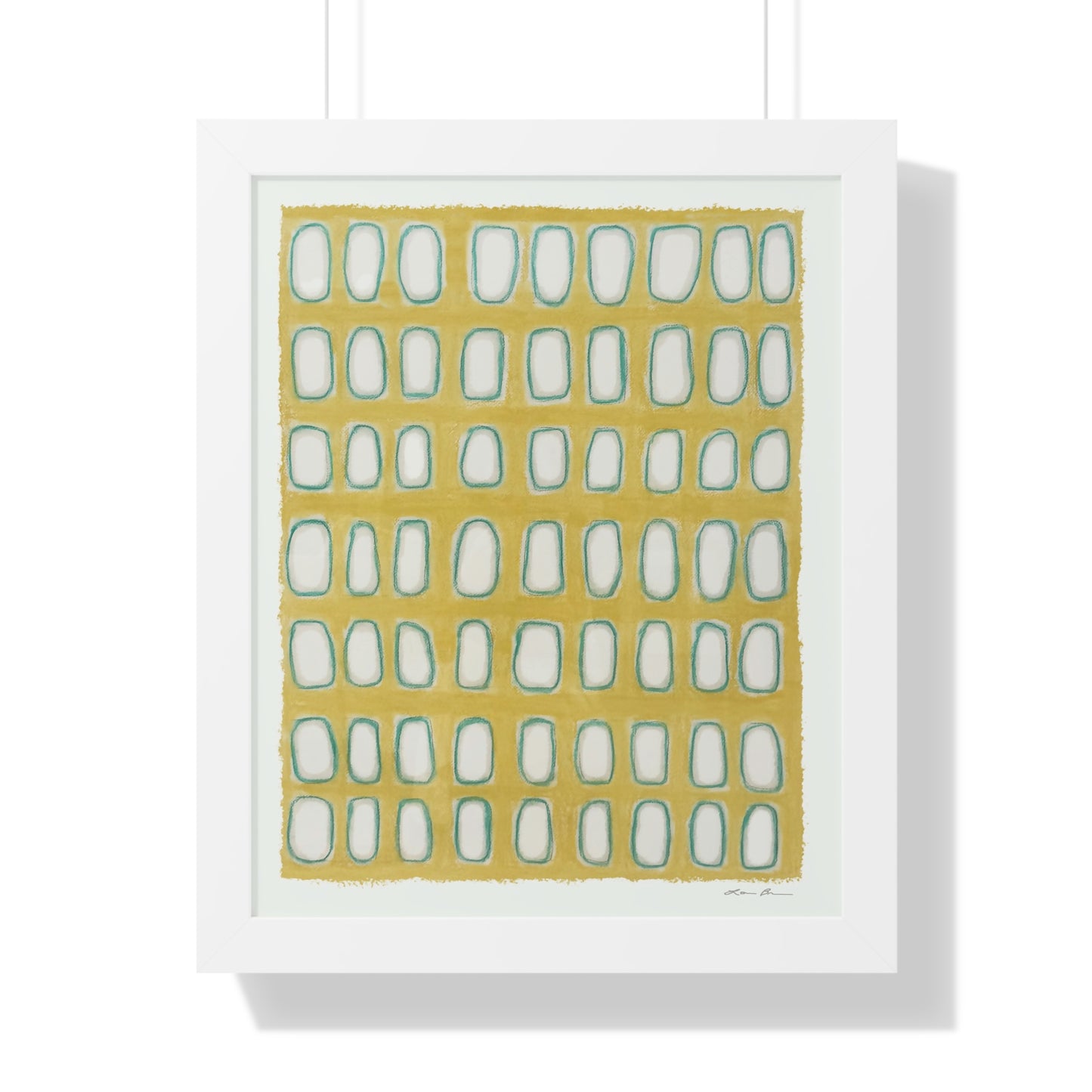 Framed Print by Lori Brunner Art | 'Yellow Windows', 12"x16" and 16"x20" - Three frame choices