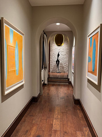 Aqua & Orange Surfboards