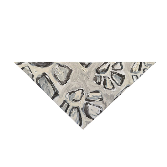 Artist-designed gray and black pet bandana by Lori Brunner Art