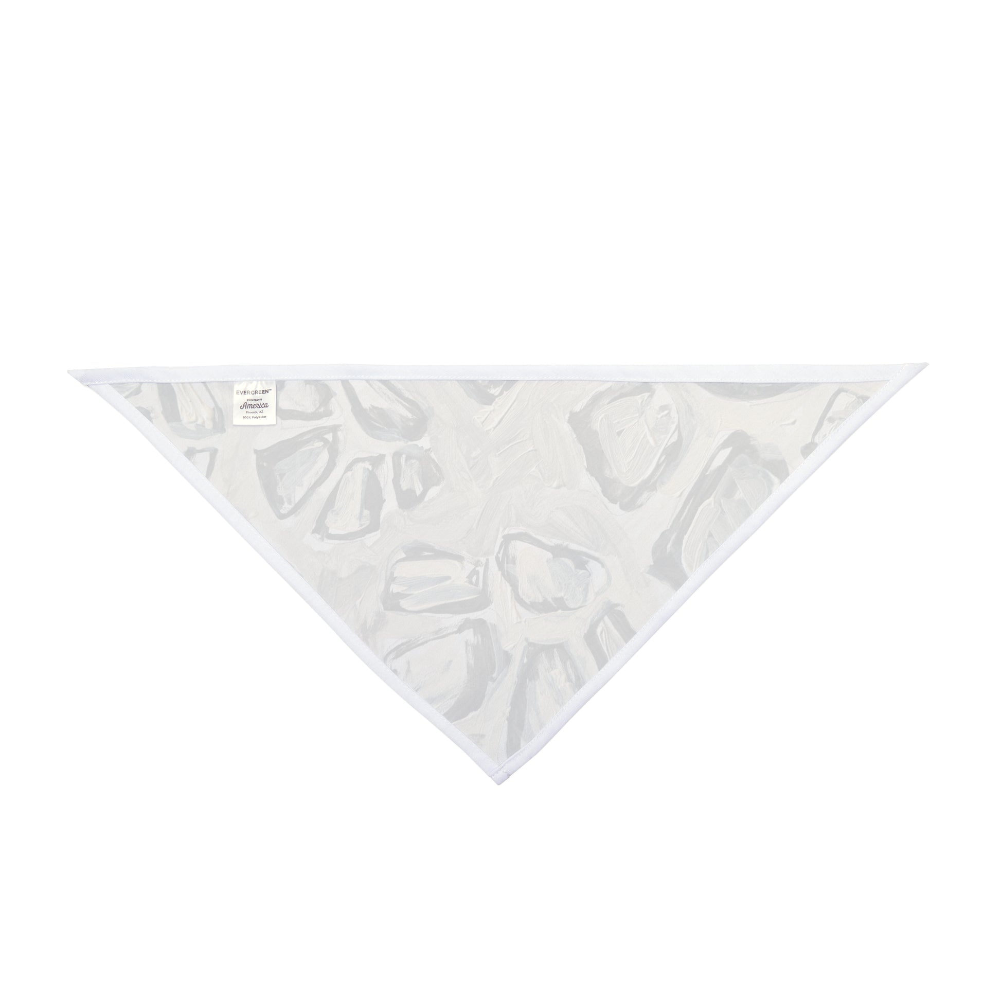 Artist-designed gray and black pet bandana--backside--by Lori Brunner Art