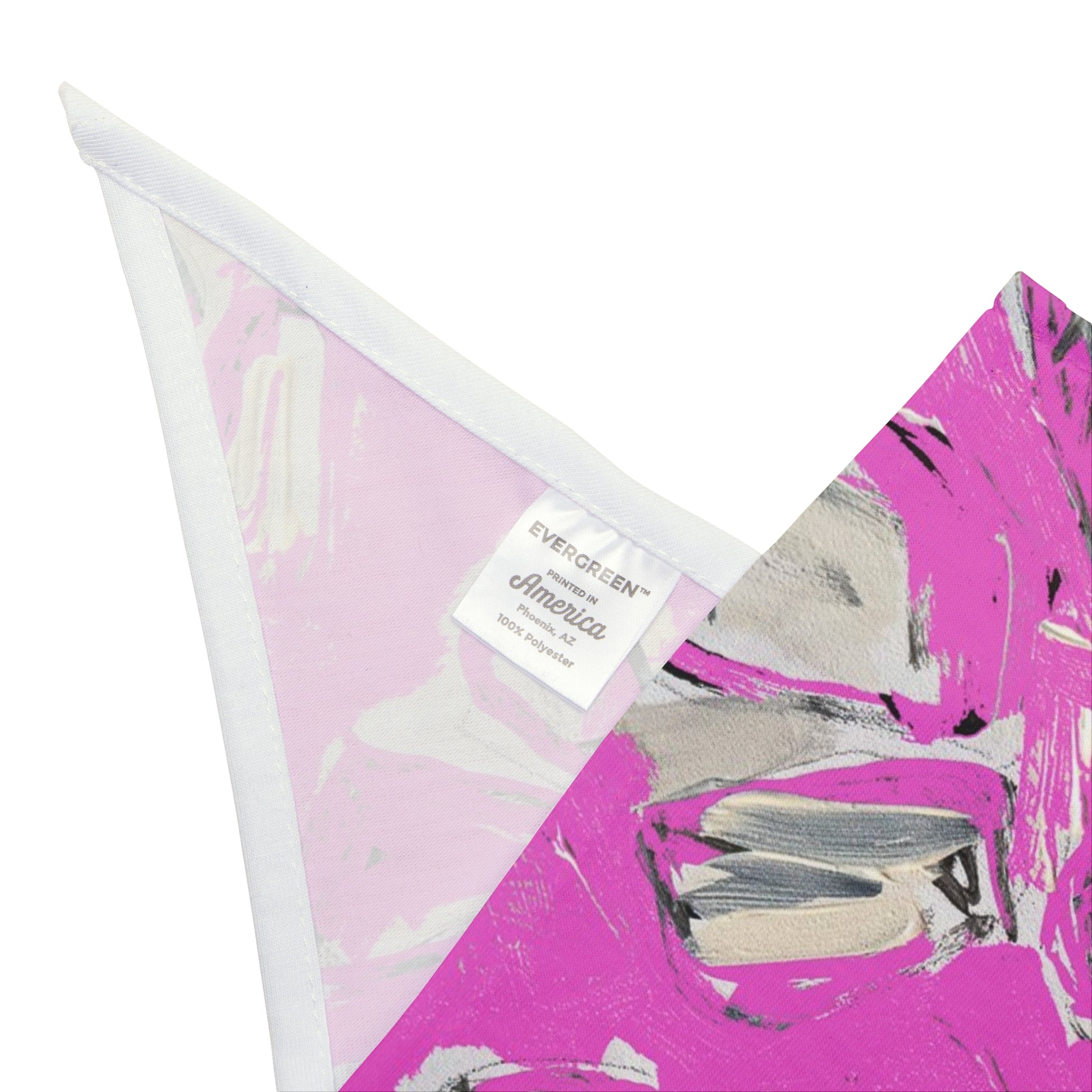 Artist-designed pink pet bandana by Lori Brunner Art