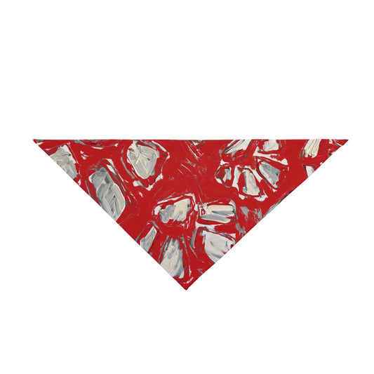 Pet apparel Artist-designed red pet bandana by Lori Brunner Art
