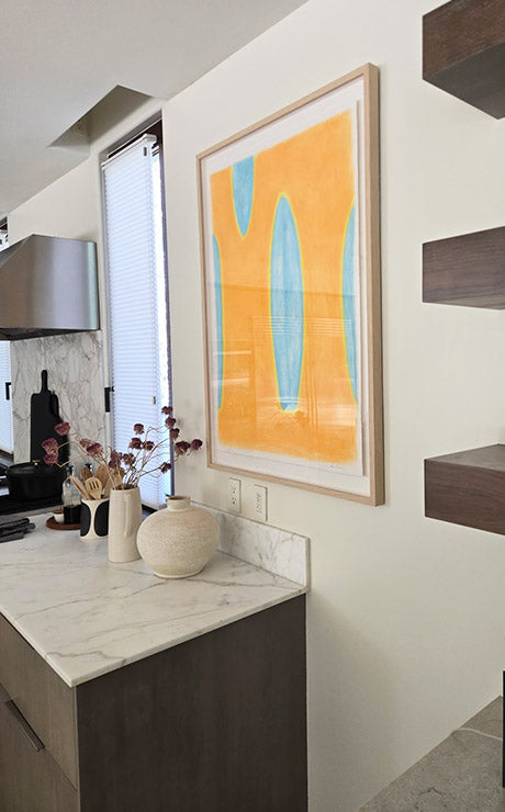 Aqua & Orange Surfboards